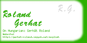 roland gerhat business card